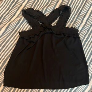 J. Crew front cross ruffle tank top